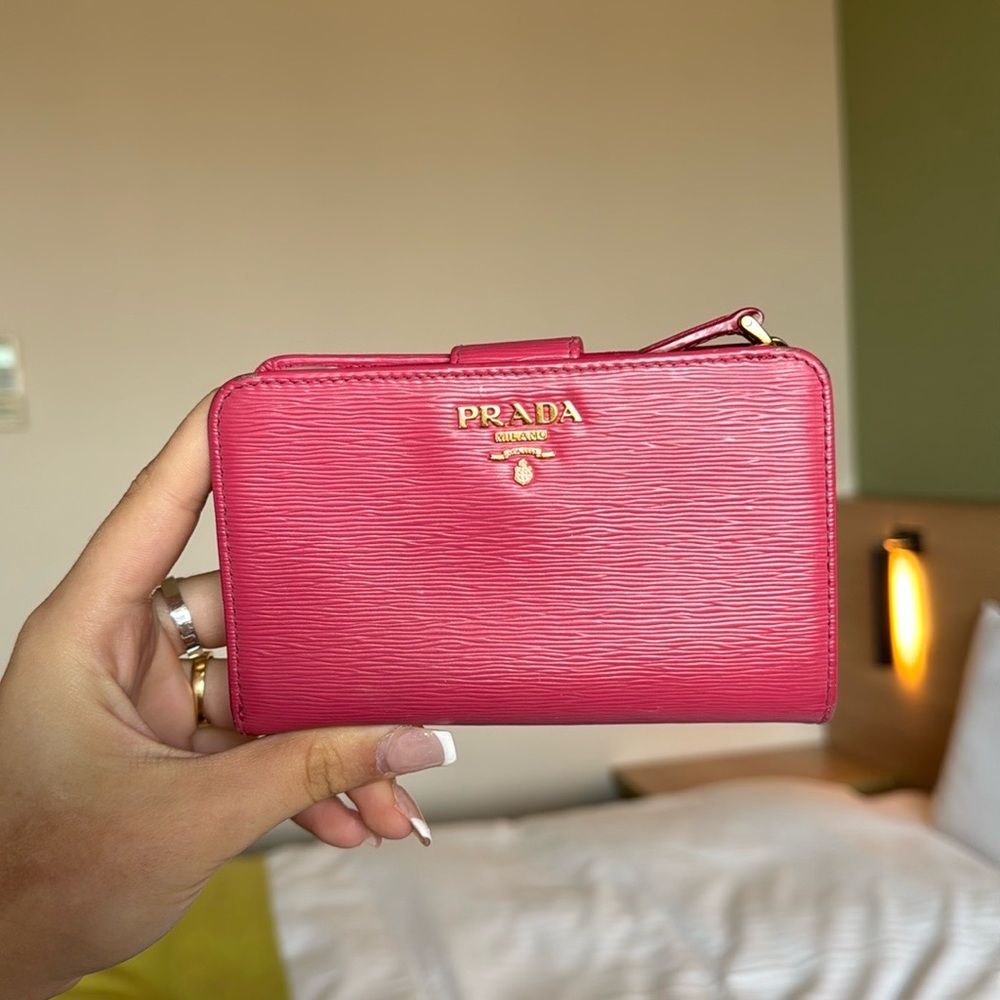 AUTHENTIC Prada Pink Leather Wallet